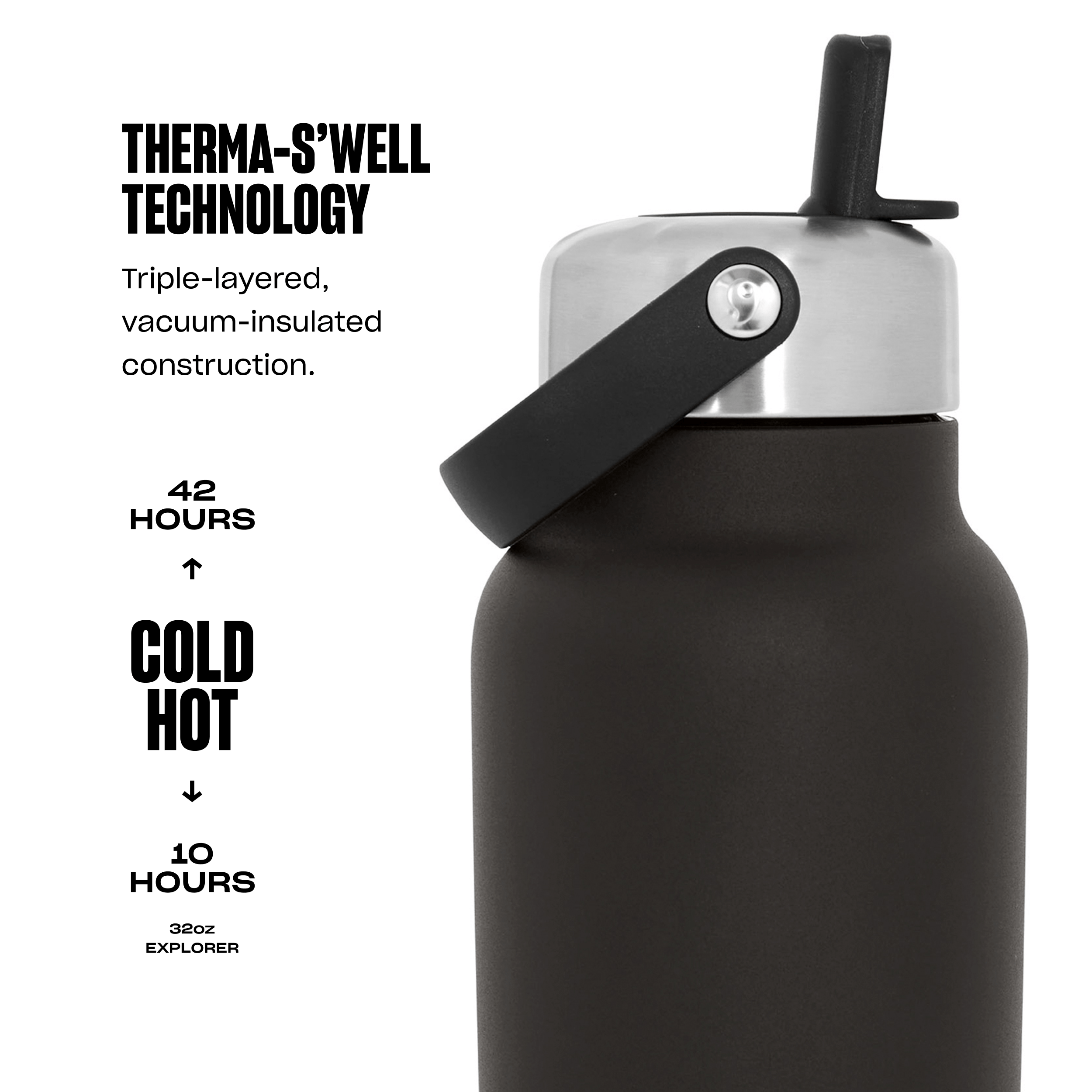 Explorer with Flip Straw Lid | 32oz Onyx - Image 7