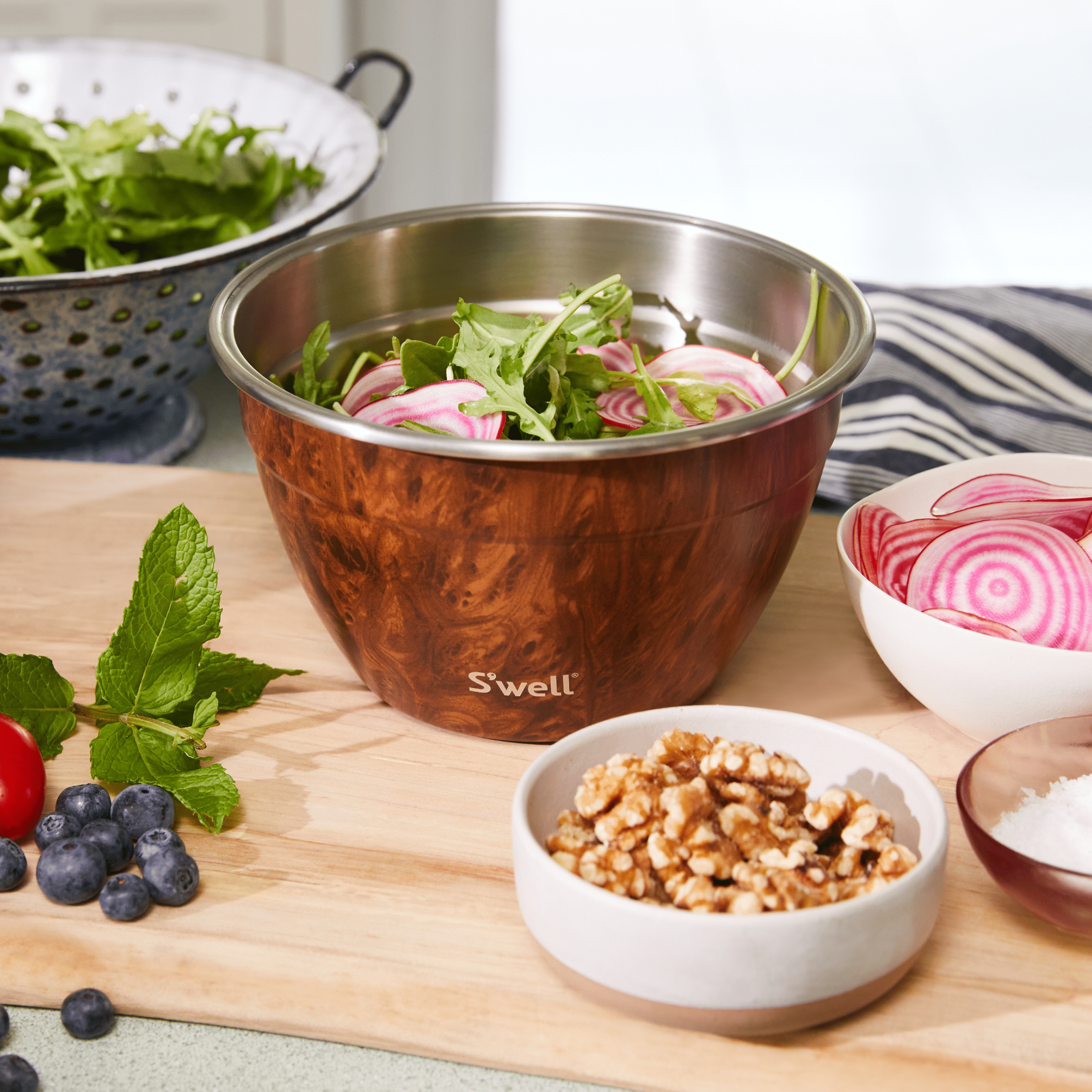 Salad Bowl Kit | 64oz Teakwood - Image 2