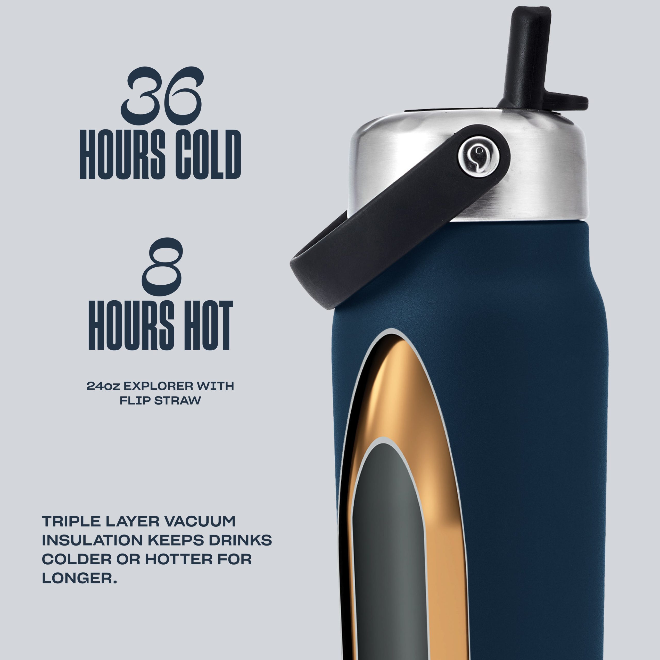 Explorer with Flip Straw Lid | 24oz Azurite - Image 5