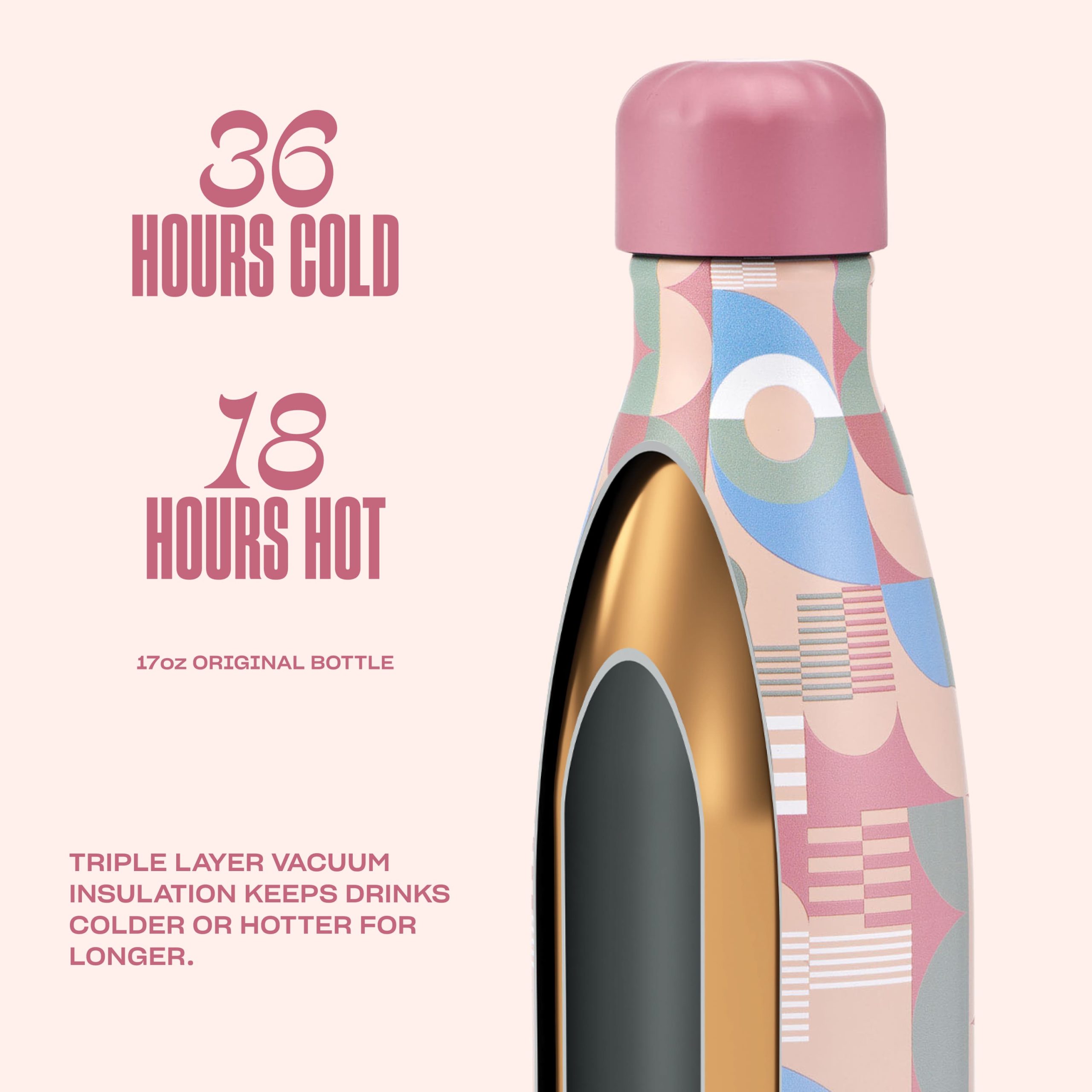 Original Bottle | 17oz Dusty Pink Daydream - Image 3